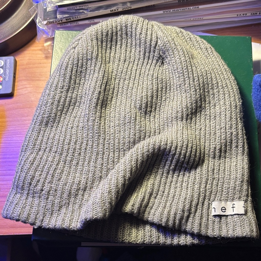 Neff Heather Gray Knit Beanie